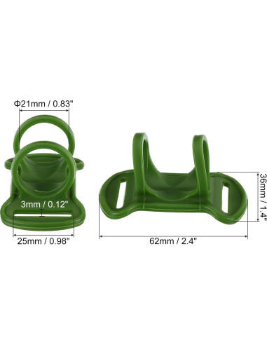 Soporte para Linterna Frontal PATIKIL 4 Pcs Silicona Verde