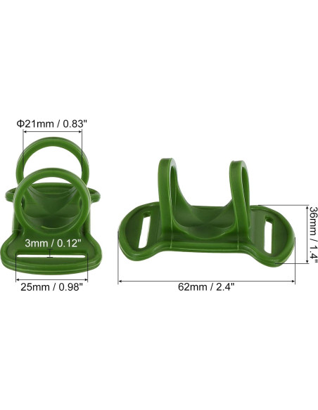 Soporte para Linterna Frontal PATIKIL 4 Pcs Silicona Verde