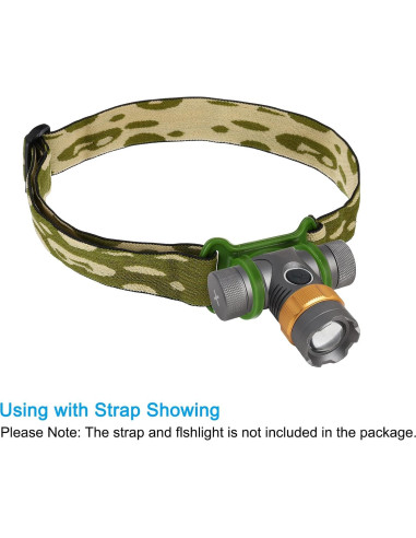 Soporte para Linterna Frontal PATIKIL 4 Pcs Silicona Verde