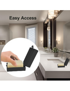 Contenedor de Jabón Cuadrado Dr. Squatch Negro Portátil 2