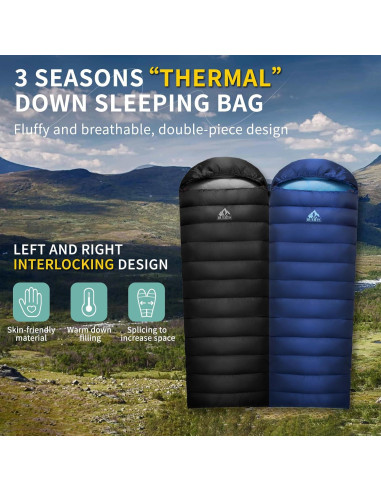 Saco de Dormir de Plumas BUERTS BSE-B 0C Ultraligero