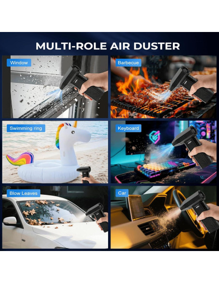 Soplador de Aire Comprimido y Aspiradora 2 en 1 Sevenchip
