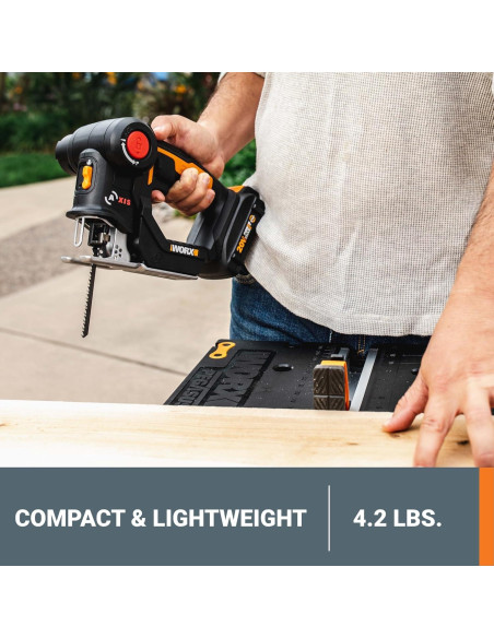 Sierra Recíproca y de Calar Inalámbrica WORX WX550L 20V