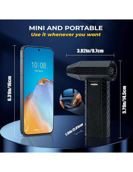 Soplador de Aire Comprimido y Aspiradora 2 en 1 Sevenchip