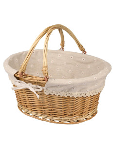 Cesta de Mimbre GNIEMCKIN Ovalada 36.1x27.9x17 cm Natural
