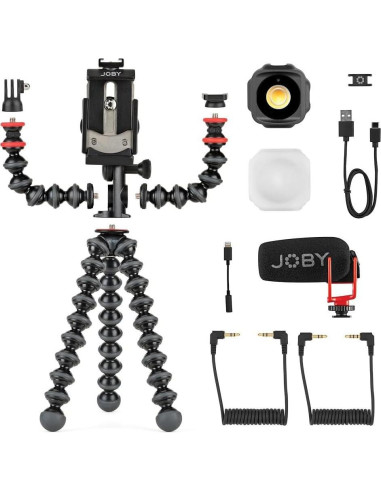 Kit de Vlogging Móvil Avanzado JOBY GorillaPod con Micrófono y Luz LED