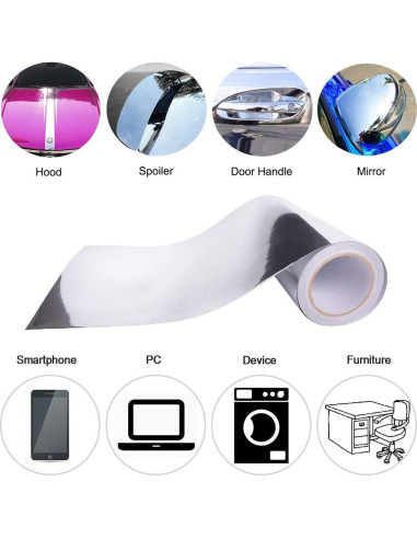 Vinilo para Envolver Autos VINYL FROG 30.48x152.4cm Espejo Cromado