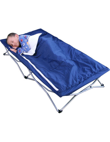 Cama Portátil Infantil Regalo My Cot Deluxe con Saco Azul