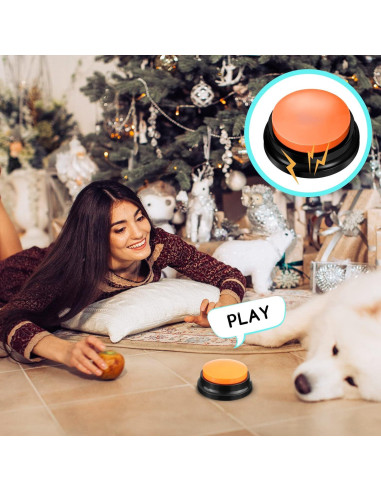 4 Botones de Grabación de Voz para Entrenamiento de Mascotas