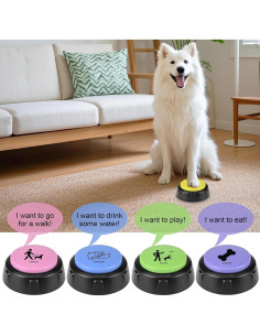 Set de 10 Botones de Comunicación para Perros NFSQ 7.62cm 2