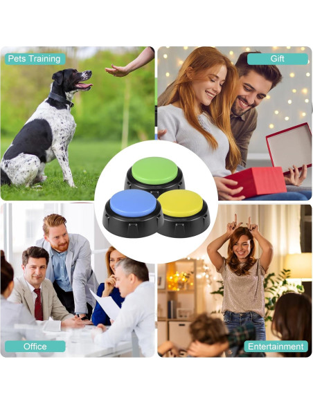 Set de 10 Botones de Comunicación para Perros NFSQ 7.62cm