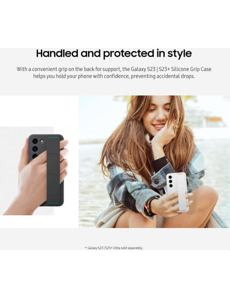 Funda de Silicona con Agarre Samsung Galaxy S23, Negro