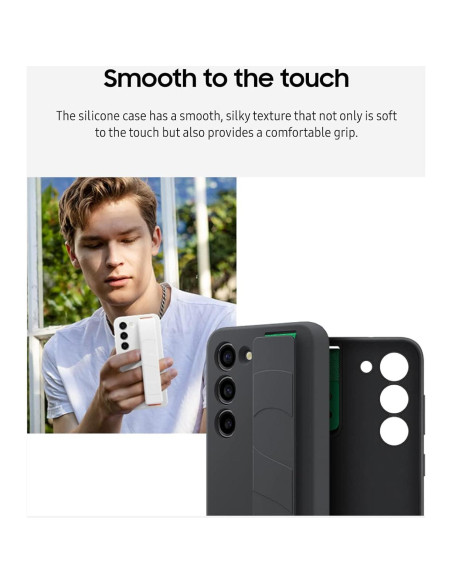 Funda de Silicona con Agarre Samsung Galaxy S23, Negro