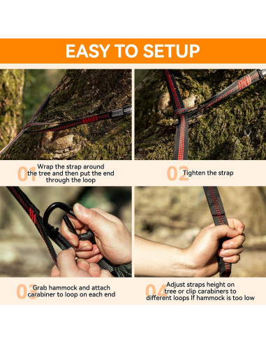 Hamaca de Camping HIKEMAN Azul Ligera 200kg 269x144cm