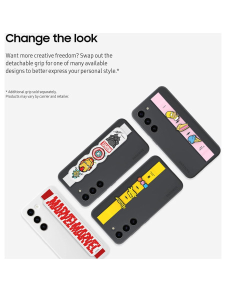 Funda de Silicona con Agarre Samsung Galaxy S23, Negro