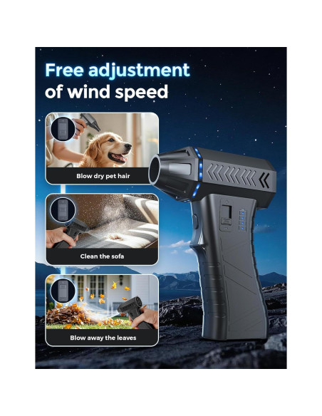 Soplador de Aire Comprimido Fulljion F-C93BK 300000RPM Negro