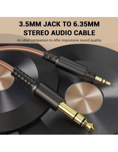 Auriculares con Cable OneOdio A71 HiFi Marrón 2.99m 6.35mm a 3.5mm