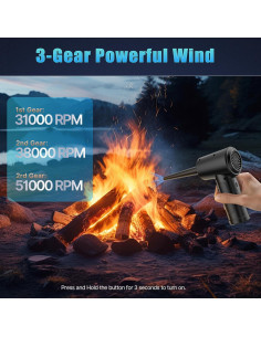 Soplador de Aire Comprimido INLAND 3 Velocidades 51000RPM 2