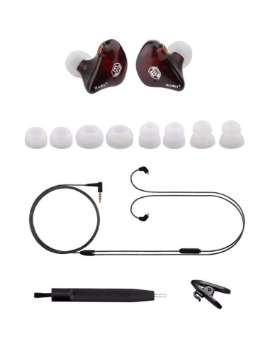 Monitores de oído BASN BSG-MC100 con doble controlador y MMCX
