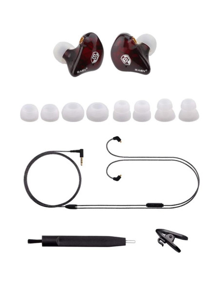 Monitores de oído BASN BSG-MC100 con doble controlador y MMCX