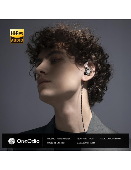 Auriculares OneOdio Master 1 In-Ear Hi-Fi con Cable Tipo-C