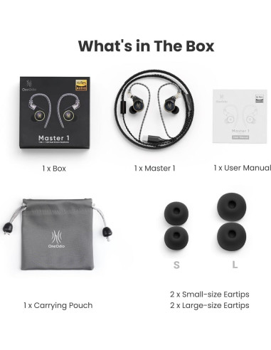 Auriculares OneOdio Master 1 In-Ear Hi-Fi con Cable Tipo-C