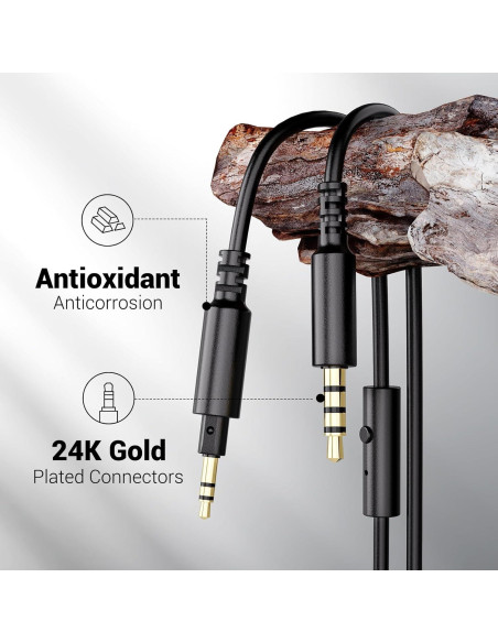 Cable de Audio OneOdio A71 con Micrófono 3.5mm - 1.5m