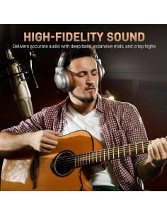 Auriculares de Estudio MAONO MH700 Plata - 50mm, Cable Desmontable 2