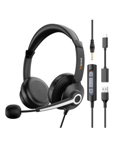 Auricular USB y 3.5mm Wantek 786FNUSB con micrófono y cancelación de ruido
