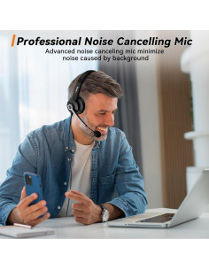 Auricular USB y 3.5mm Wantek 786FNUSB con micrófono y cancelación de ruido 2