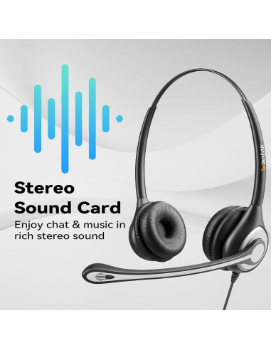 Auricular USB Wantek H-USB602-SC con micrófono y cancelación de ruido
