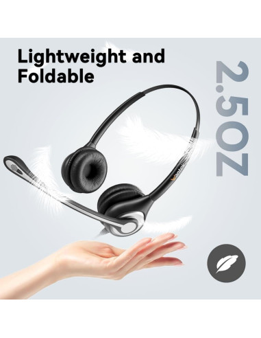 Auricular USB Wantek H-USB602-SC con micrófono y cancelación de ruido