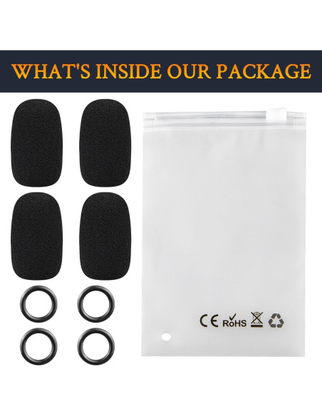 Filtro Pop de Espuma SOULWIT para Micrófono de Auriculares - Negro