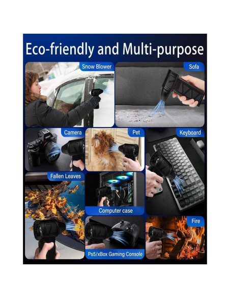 Soplador de Aire Comprimido YUHUO B01 360000 RPM Recargable