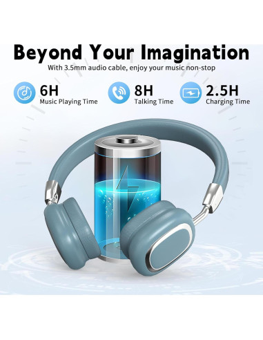 Auriculares Inalámbricos AMAFACE B35 Azul Bluetooth 5.3