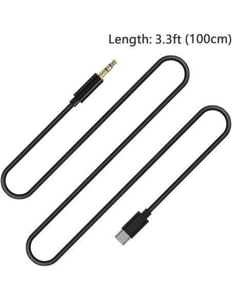 Cable de Audio USB-C a 3.5mm Linkidea para Skullcandy - 2 Pack