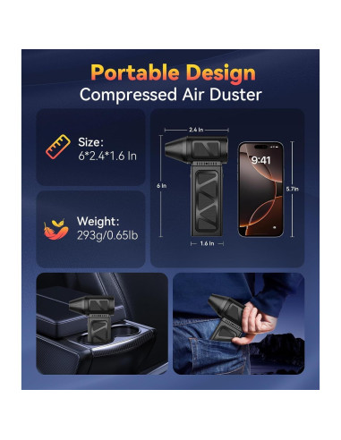 Soplador de Aire Comprimido YUHUO B01 360000 RPM Recargable