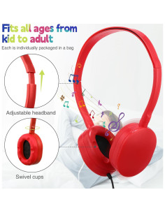 Auriculares Konohan Kids 18 Unidades Ajustables 3.5mm 2