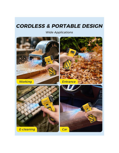 Soplador de Aire Comprimido Smiling Shark JF-02 Inalámbrico 110000 RPM