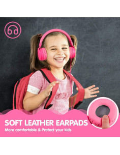 Auriculares ONTA para Niños Rosa - Cableados 3.5mm 2