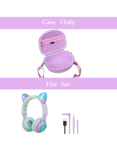 Funda Dura Mchoi para Auriculares Inalámbricos Niños Rosa