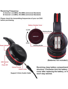 Auriculares Infrarrojos SIMOLIO para Coche Niños SM-561B1 2