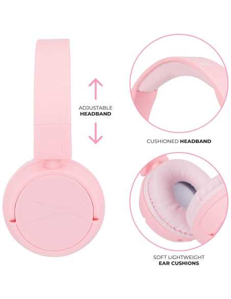Auriculares Altec Lansing Kid Safe Bluetooth y con cable Rosa