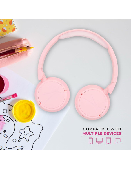 Auriculares Altec Lansing Kid Safe Bluetooth y con cable Rosa