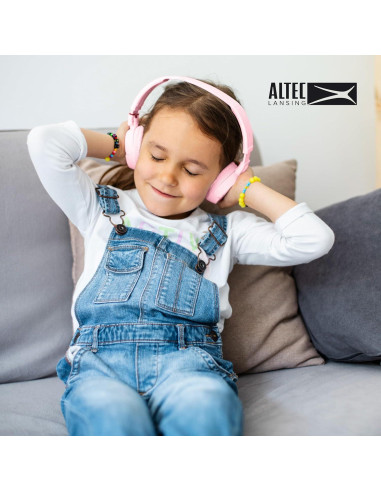 Auriculares Altec Lansing Kid Safe Bluetooth y con cable Rosa
