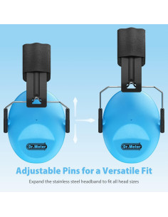 Orejeras Dr.meter para Niños Azul SNR 27.4dB Ajustables 2