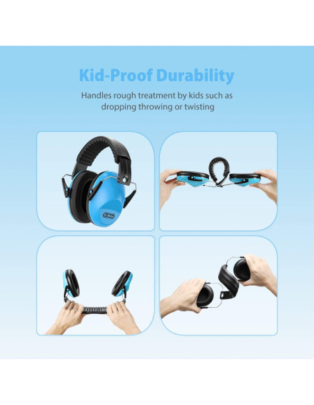 Orejeras Dr.meter para Niños Azul SNR 27.4dB Ajustables