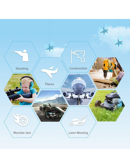 Orejeras Dr.meter para Niños Azul SNR 27.4dB Ajustables