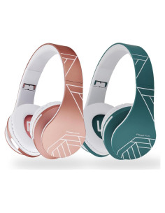 Auriculares Inalámbricos PowerLocus P2 - 2 Piezas Oro Rosa y Azul/Blanco