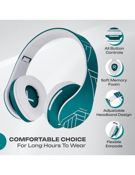 Auriculares Inalámbricos PowerLocus P2 - 2 Piezas Oro Rosa y Azul/Blanco